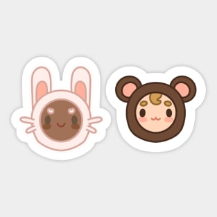 Bear and bunny Sticker